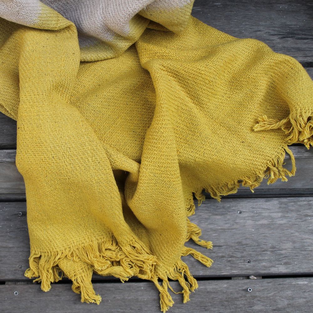 Throw blankets - Throw Kadhi-ombré Grey - EN FIL D'INDIENNE...