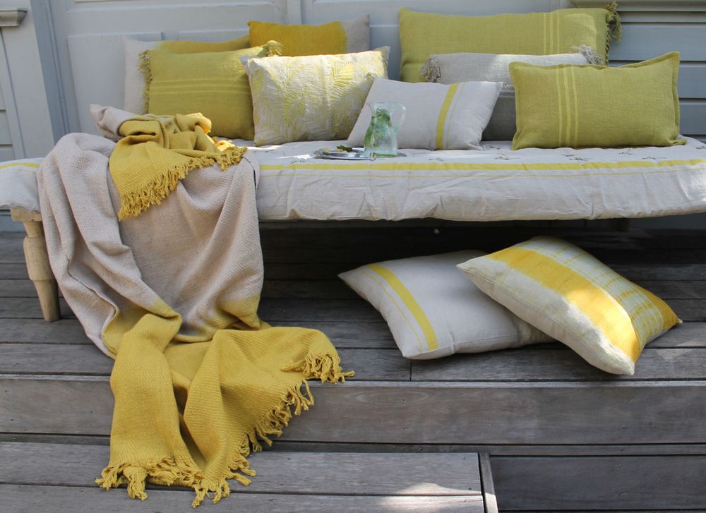 Throw blankets - Throw Kadhi-ombré Grey - EN FIL D'INDIENNE...