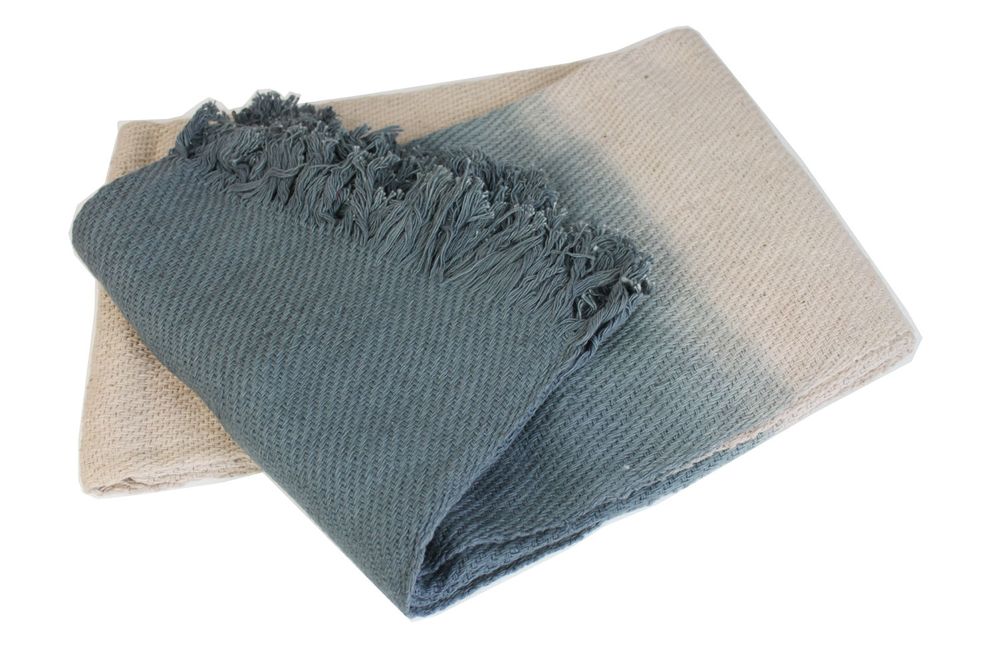 Throw blankets - Throw Kadhi-ombré Grey - EN FIL D'INDIENNE...