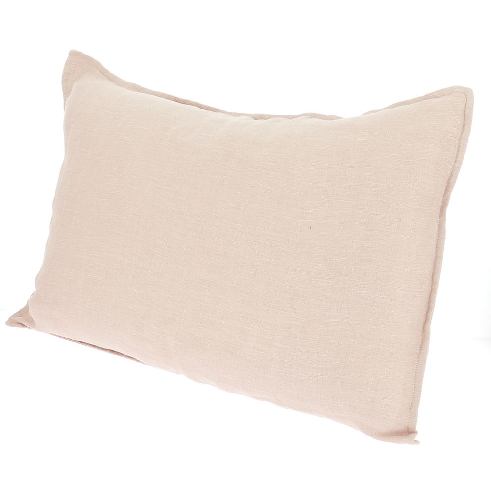 Fabric cushions - Big Cushion in Washed Linen with Double Linen 50x75 cm - EN FIL D'INDIENNE...