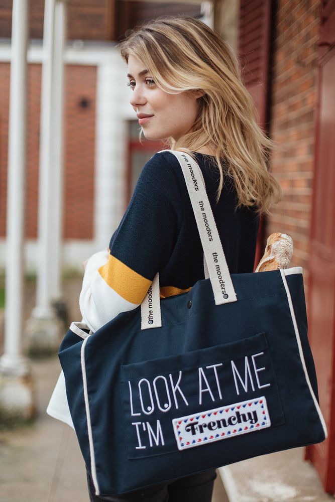 Bags and totes - Navy, aqua or off white contrasted Moodbag  - MOODERS BY POMKIN