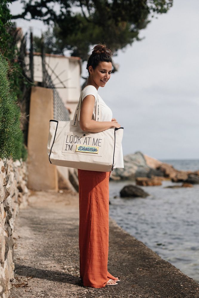 Bags and totes - Navy, aqua or off white contrasted Moodbag  - MOODERS BY POMKIN