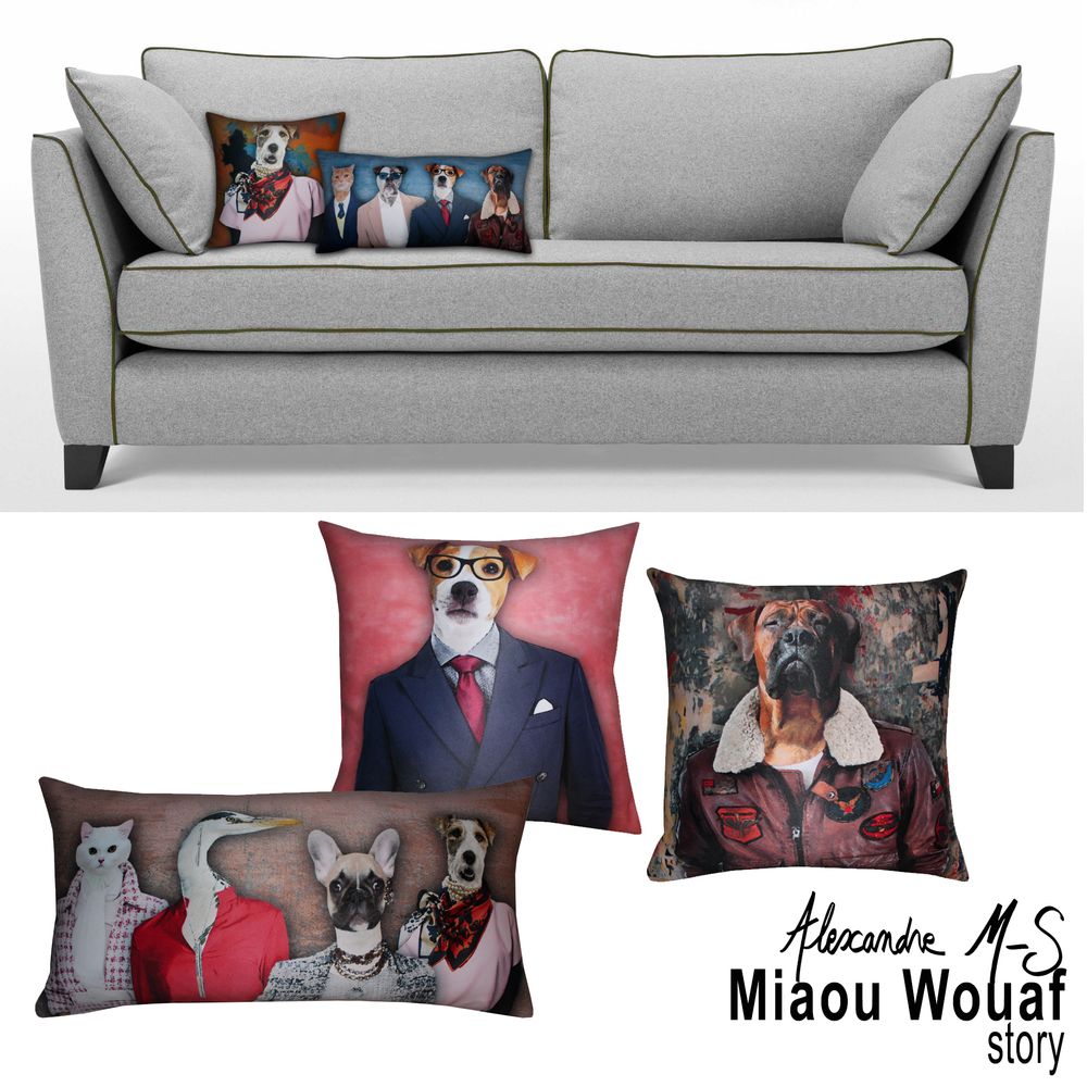 Coussins - Coussins Miaou Wouaf Story - ALEXANDRE M-S