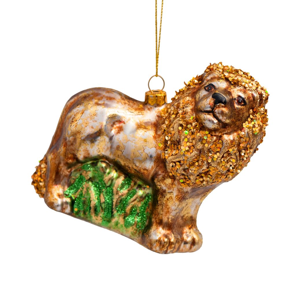 Christmas garlands and baubles - Christmas glass ornament lion - VONDELS AMSTERDAM