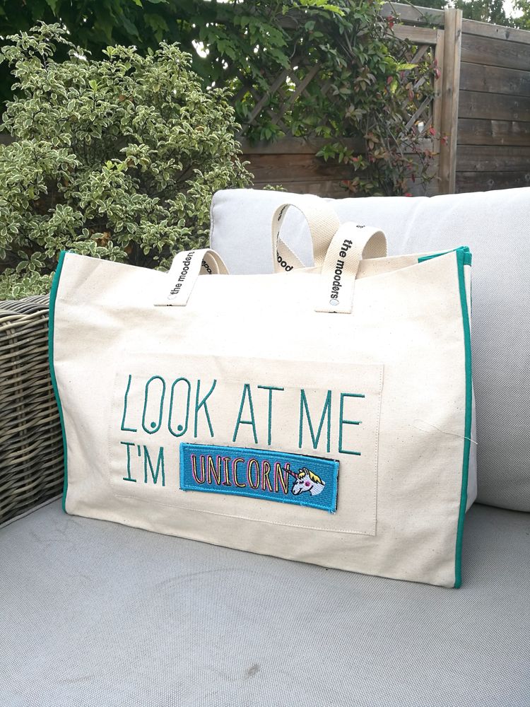 Bags and totes - Navy, aqua or off white contrasted Moodbag  - MOODERS BY POMKIN