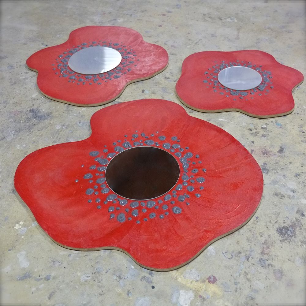 Accessoires à fixer - Papaveri miroir - ANNA COLORE INDUSTRIALE