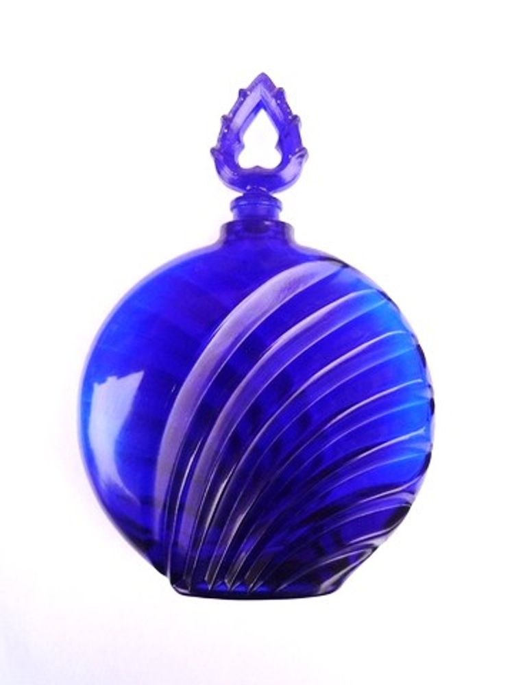 Art glass - Made in France perfume bottles, decorative bottles, turquoise, night blue, Art Déco - TIEF