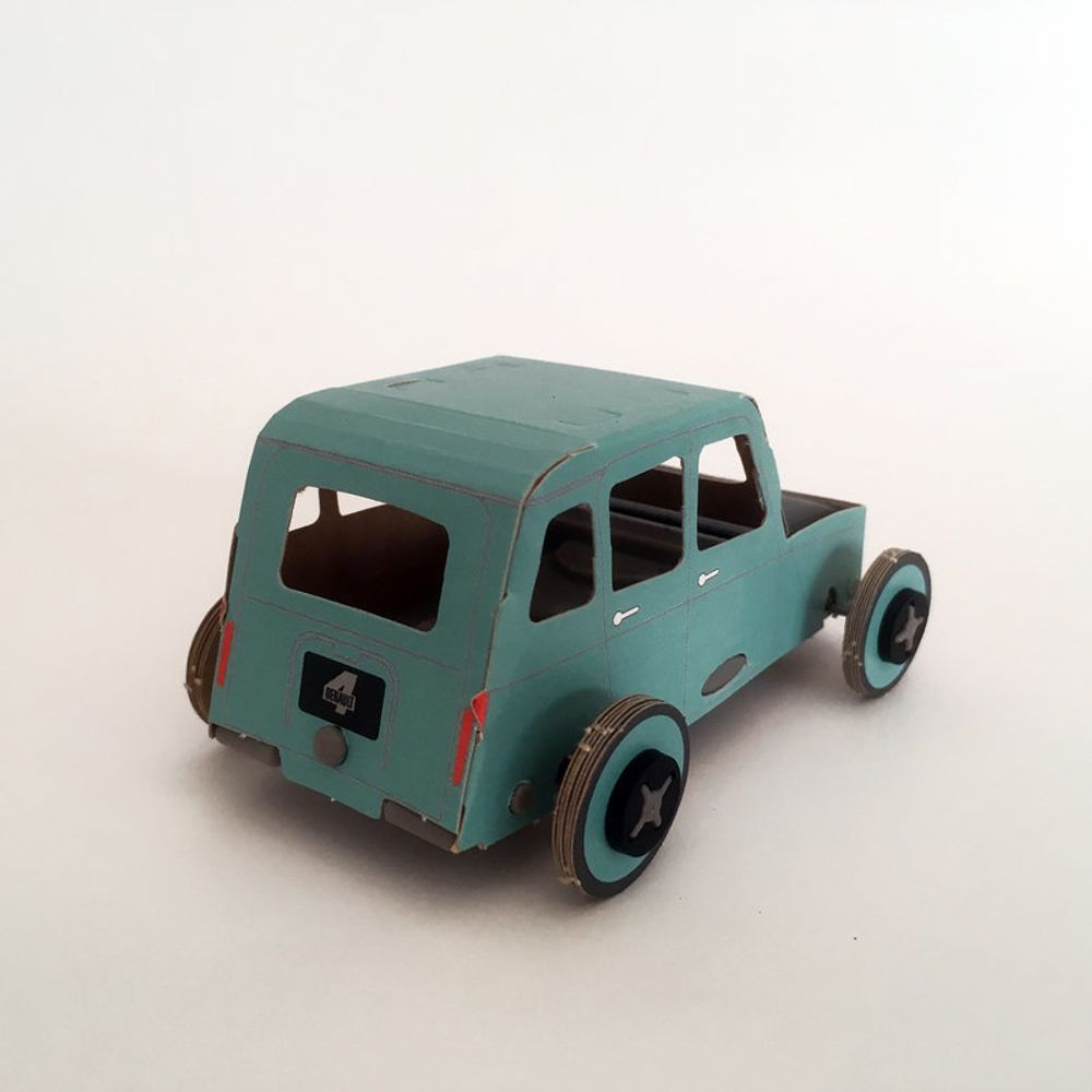 Gifts - Autogami - Renault 4L Blue - LITOGAMI