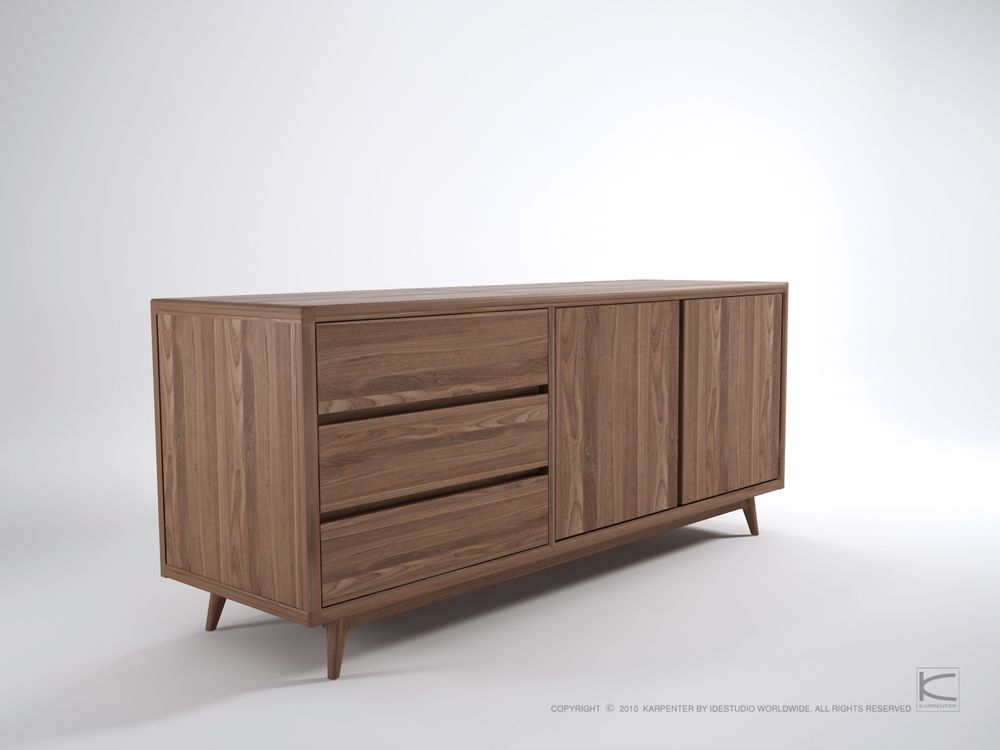 Buffets - Buffet Vintage 2 Portes 3 Tiroirs - KARPENTER