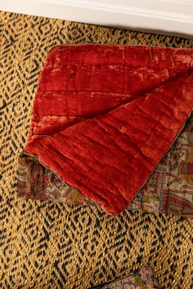 Linge de lit - Couverture en velours AZAD - LA CABANE DE STELLA