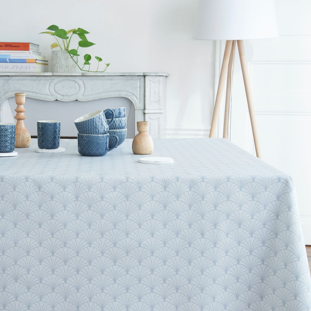 Table linen - Wipeable tablecloth Grey Papyrus - FLEUR DE SOLEIL