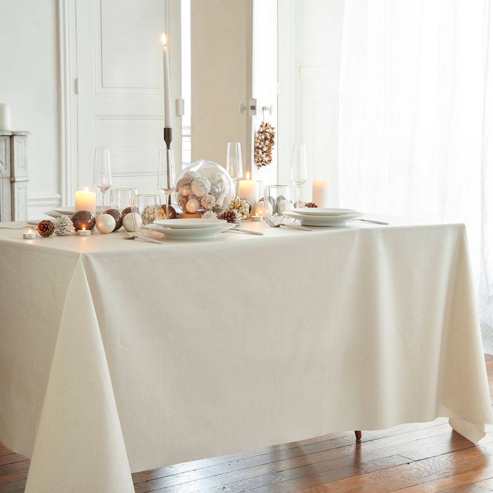 Linge de table textile - nappe enduite Nappe enduite Pailletée Or - FLEUR DE SOLEIL