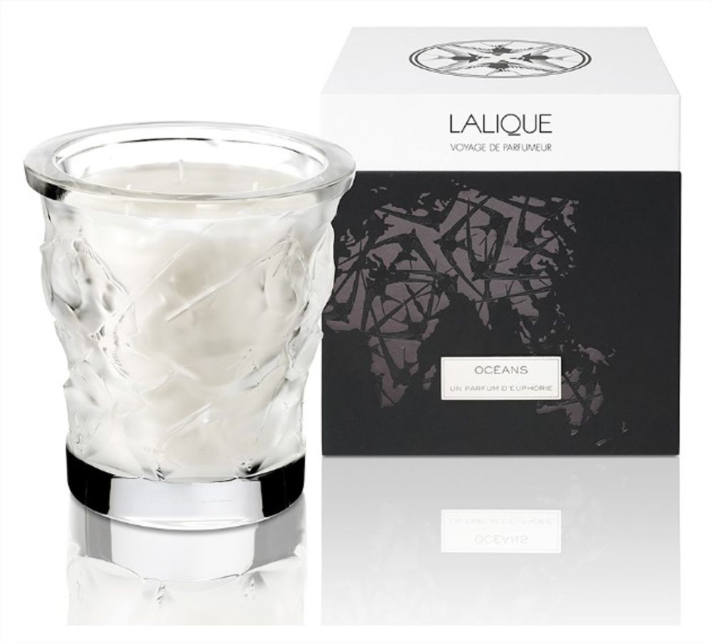 Decorative objects - OCEANS - CRYSTAL SCENTED CANDLE - LALIQUE VOYAGE DE PARFUMEUR