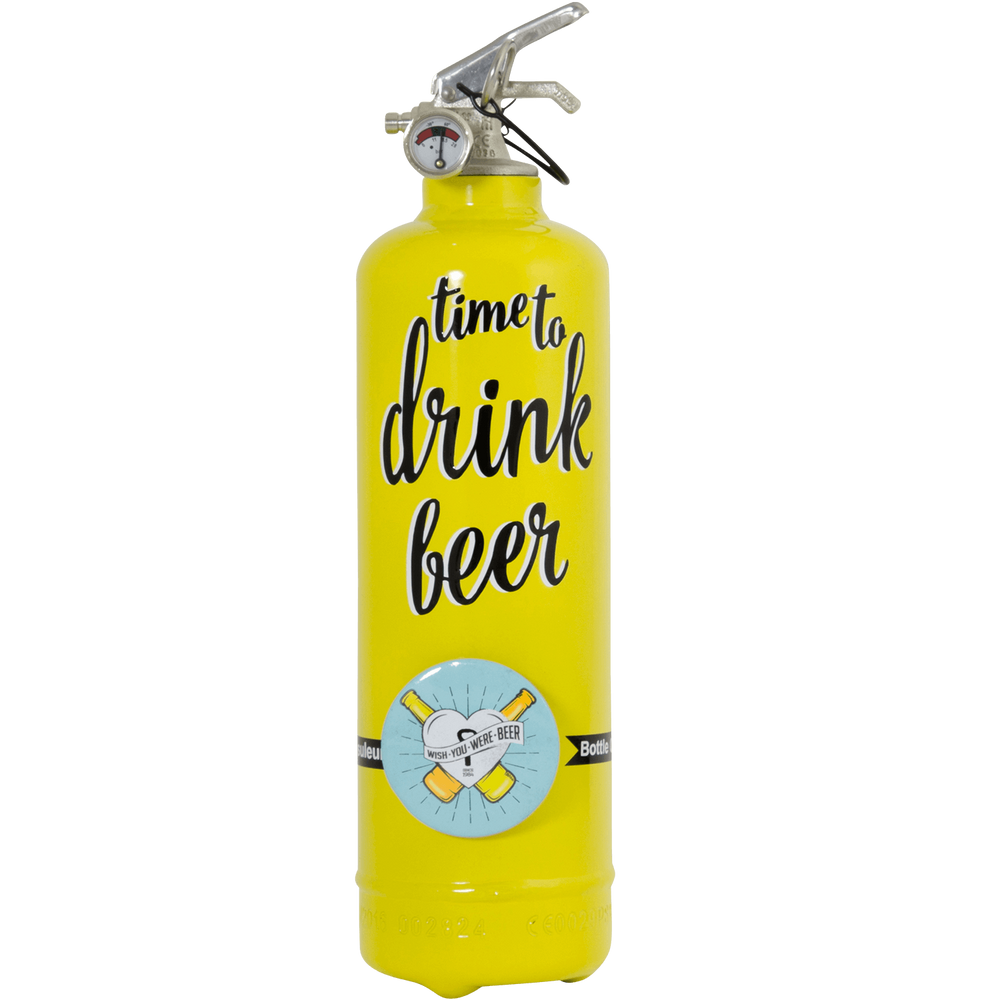 Small household appliances - Designer fire extinguisher kitchen Drink Beer yellow - FIRE DESIGN