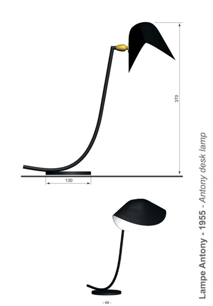Table lamps - ANTONY DESK LAMP - EDITIONS SERGE MOUILLE