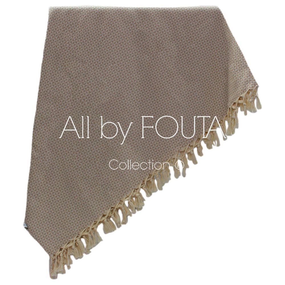 Linge de lit - FOUTA Jeté de Lit - 2,40/2,80m - Tissage Jacquard - Modèle Papillon - ALL BY FOUTA