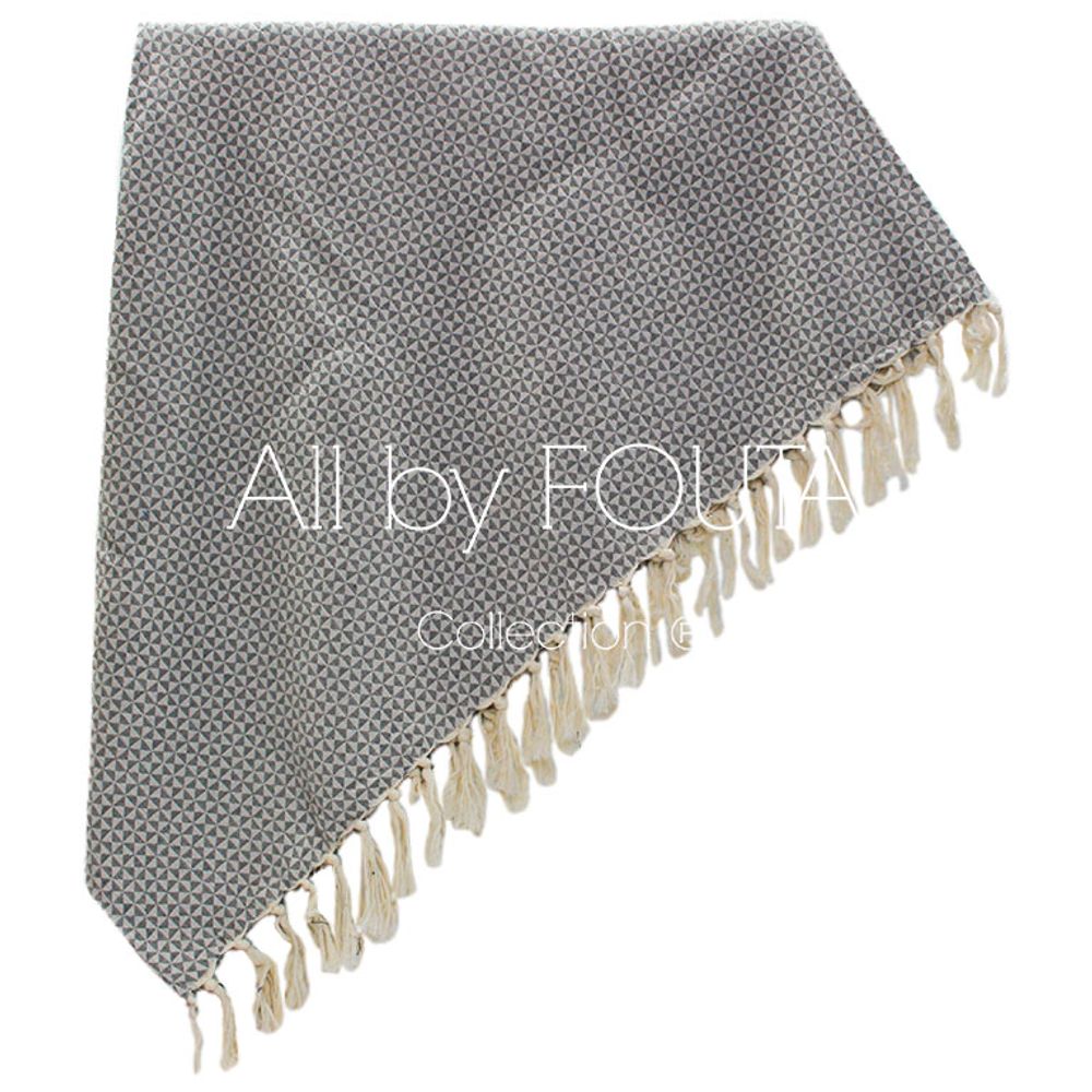 Linge de lit - FOUTA Jeté de Lit - 2,40/2,80m - Tissage Jacquard - Modèle Papillon - ALL BY FOUTA