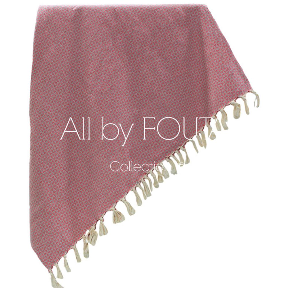 Linge de lit - FOUTA Jeté de Lit - 2,40/2,80m - Tissage Jacquard - Modèle Papillon - ALL BY FOUTA