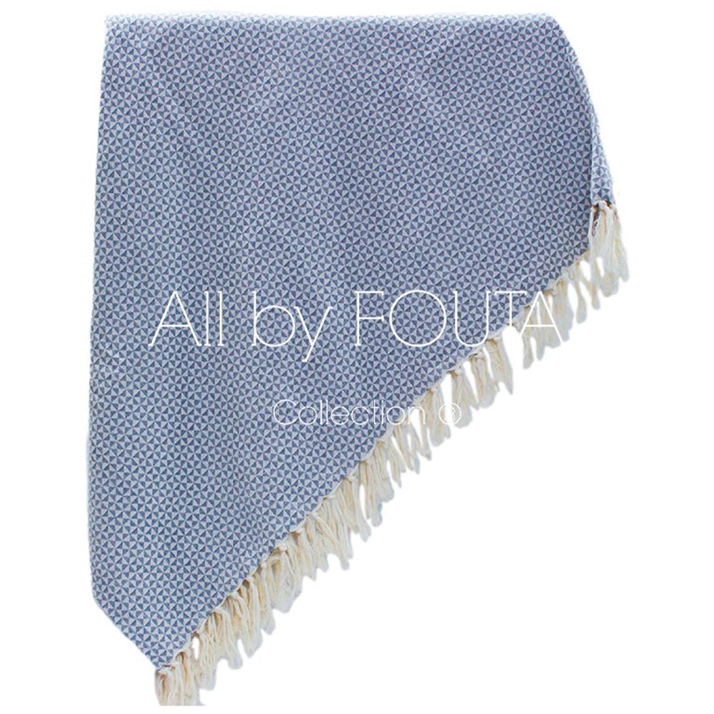 Linge de lit - FOUTA Jeté de Lit - 2,40/2,80m - Tissage Jacquard - Modèle Papillon - ALL BY FOUTA