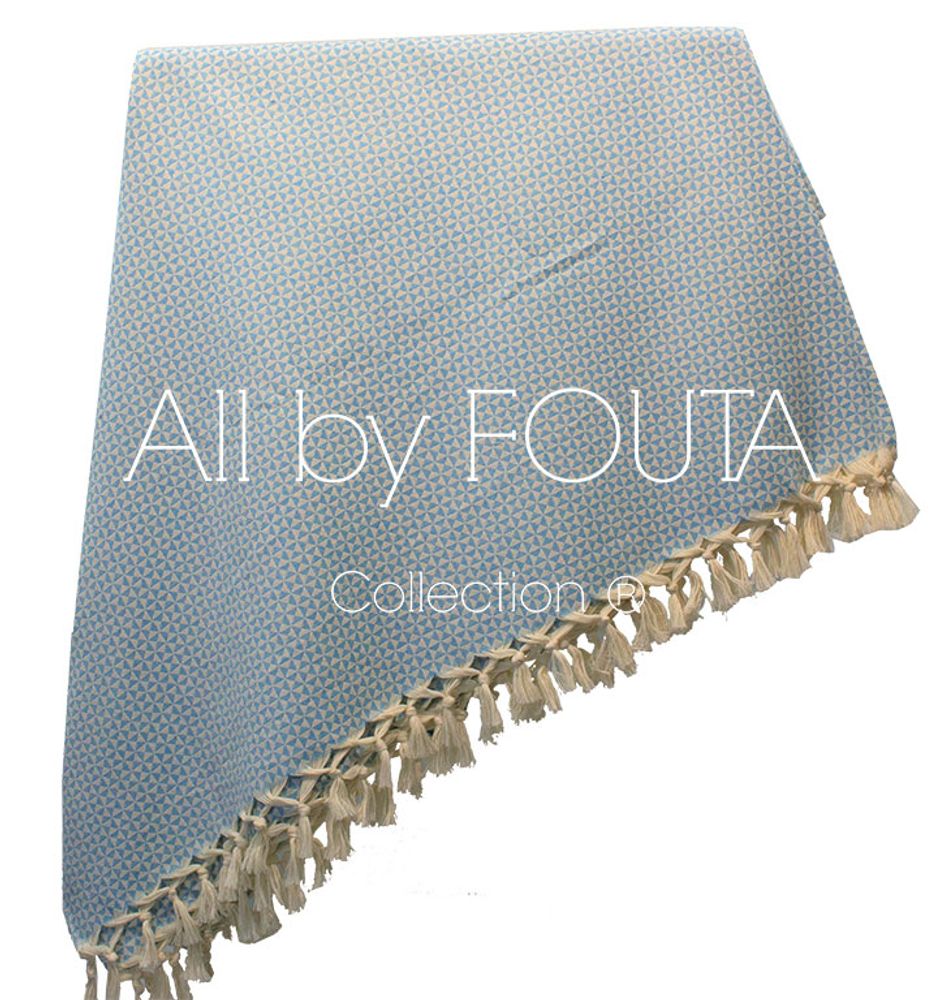 Linge de lit - FOUTA Jeté de Lit - 2,40/2,80m - Tissage Jacquard - Modèle Papillon - ALL BY FOUTA