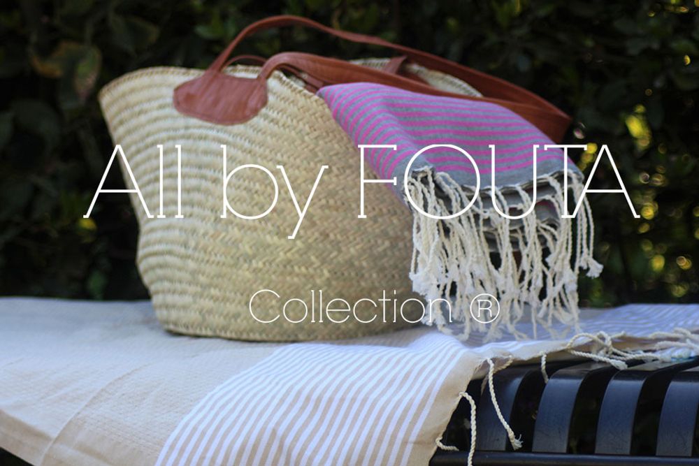 Autres linges de bain - FOUTA Format Standard - 1/2m - Tissage Nid d'Abeille - Modèle LILI - ALL BY FOUTA