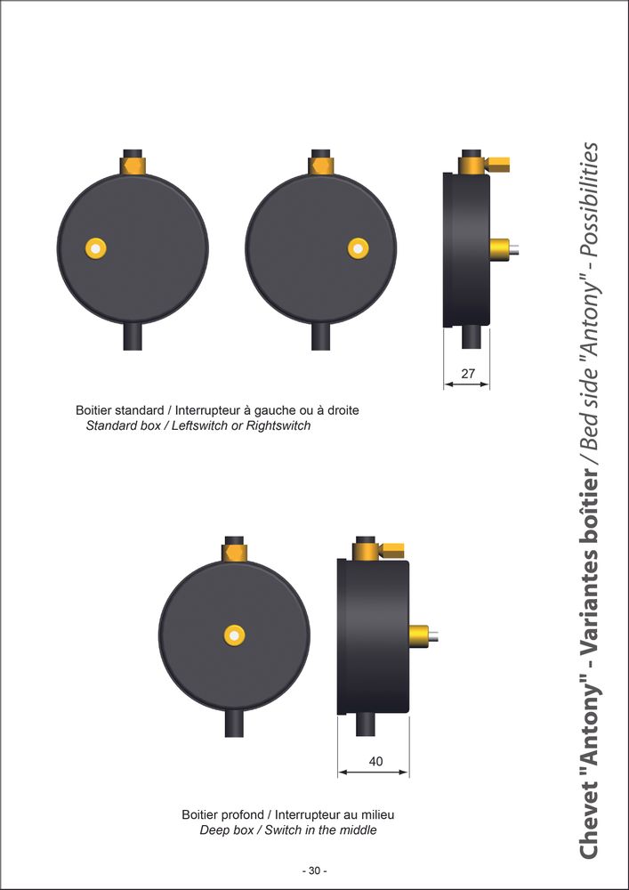 Wall lamps - BEDSIDE LAMP “ANTONY” - EDITIONS SERGE MOUILLE