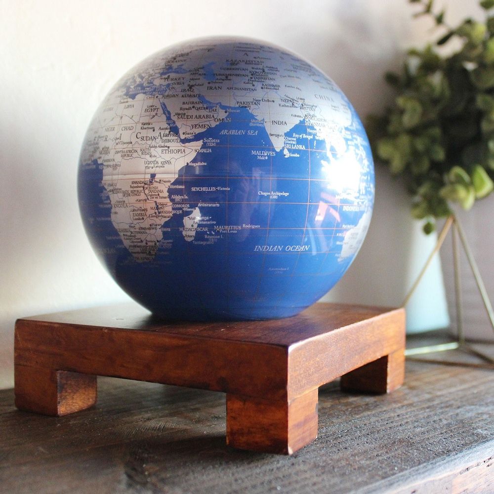 Gifts - 4.5" Blue and Silver MOVA Globe - MOVA EUROPE