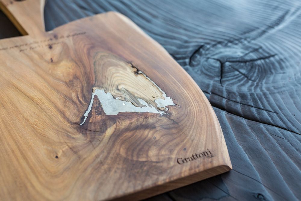 Kitchen utensils - AG CUTTING BOARD WITH SILVER - GRATTONI 1892 SRL MADE IN ITALY