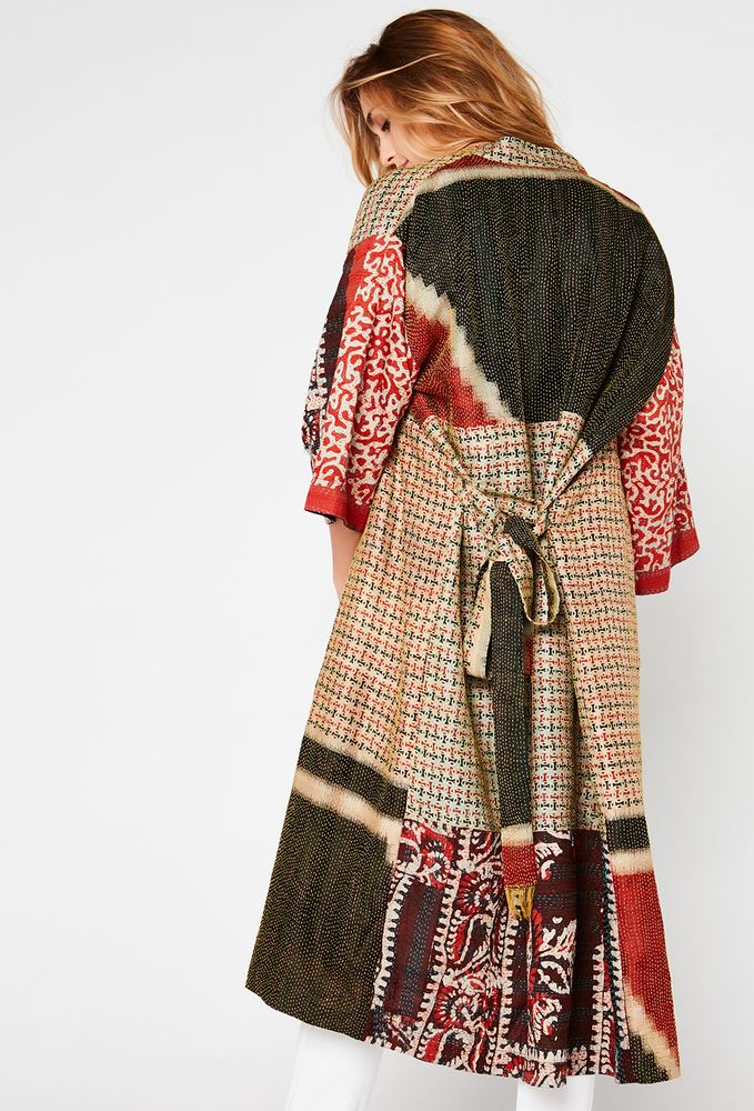 Prêt-à-porter - KIMONO long en soie - LA CABANE DE STELLA