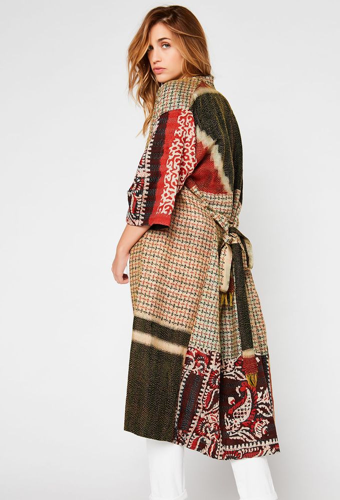 Prêt-à-porter - KIMONO long en soie - LA CABANE DE STELLA