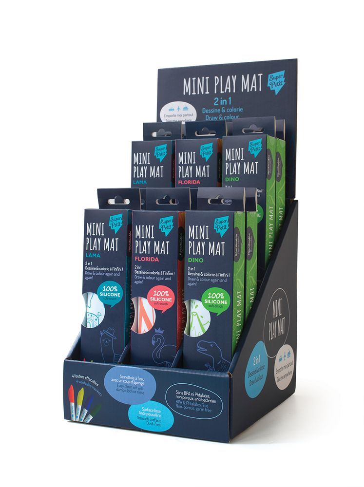 Stationery - Silicone Mini Playmat - FLORIDA reversible - SUPERPETIT