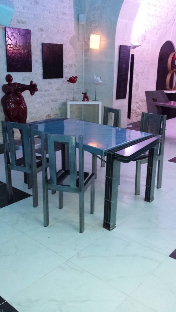 Tables Salle à Manger - Table Reflet/Feuilletée/ Bureau ETRETAT - GEFL DESIGN PARIS BY GERALD FLEURY