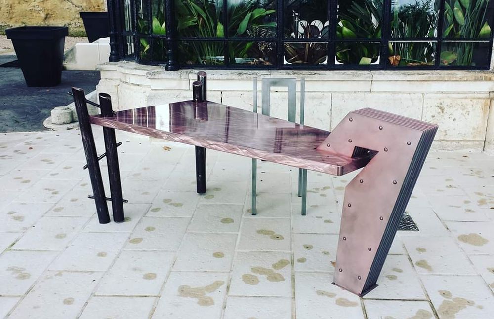 Tables Salle à Manger - Table Reflet/Feuilletée/ Bureau ETRETAT - GEFL DESIGN PARIS BY GERALD FLEURY