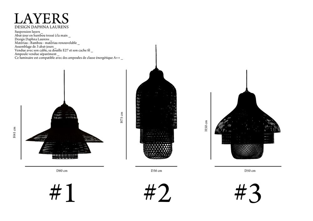 Hanging lights - LAYERS _ Lampshade - POP CORN