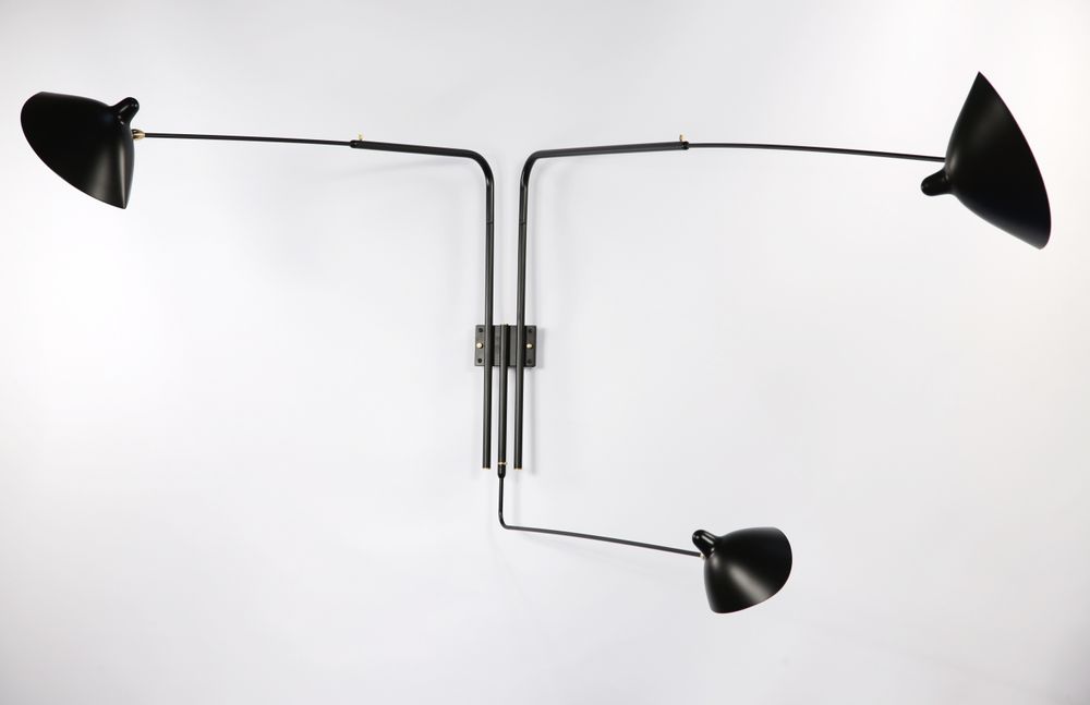 Outdoor wall lamps - 3, 4 or 5 ROTATING STRAIGHT ARM WALL LAMP - EDITIONS SERGE MOUILLE