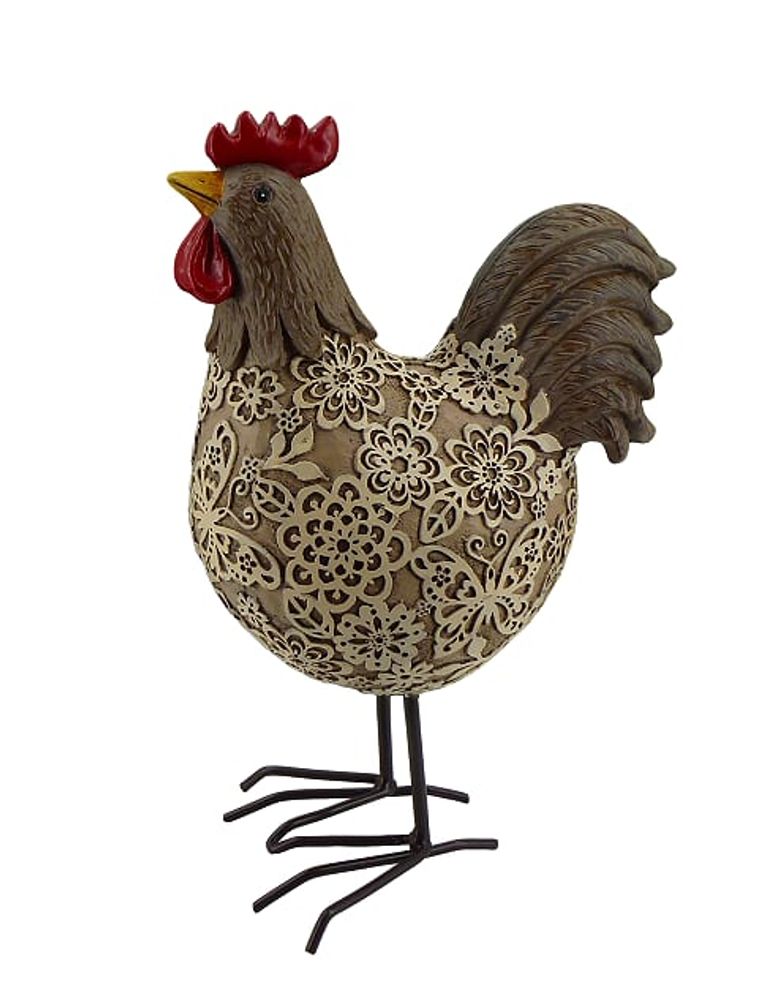 Objets de décoration - Poules et coqs - ROLANDE DU DREUILH CREATIONS