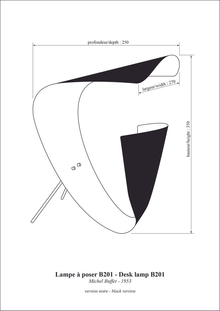 Outdoor table lamps - LAMPE B201 de Michel Buffet - LIGNES DE DEMARCATION