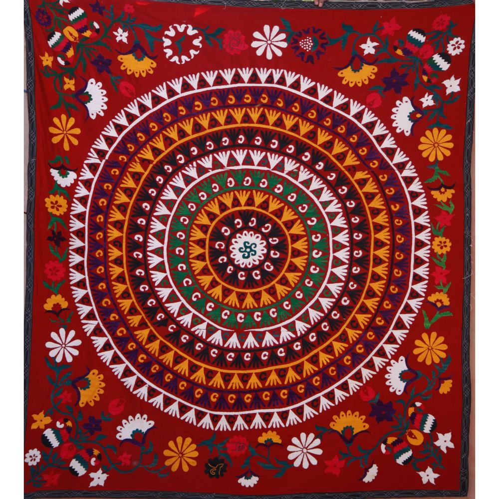 Decorative wall frescoes - Unique Suzani textile  - CHUK PALU