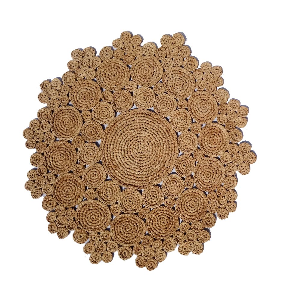 Everyday plates - map table crochet handmade - NORO