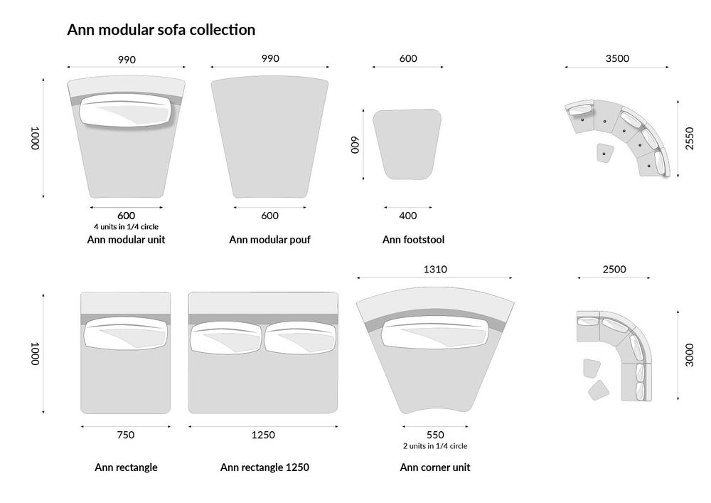 Footrests - Ann trapezium footstool - ARIANESKÉ