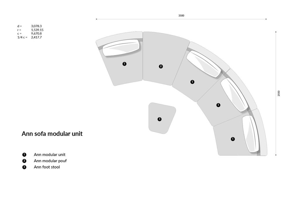 Footrests - Ann trapezium footstool - ARIANESKÉ