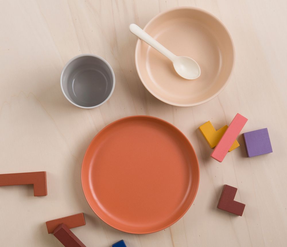 Assiettes au quotidien - Coffret repas Enfant en fibre de bambou éco-responsable - EKOBO