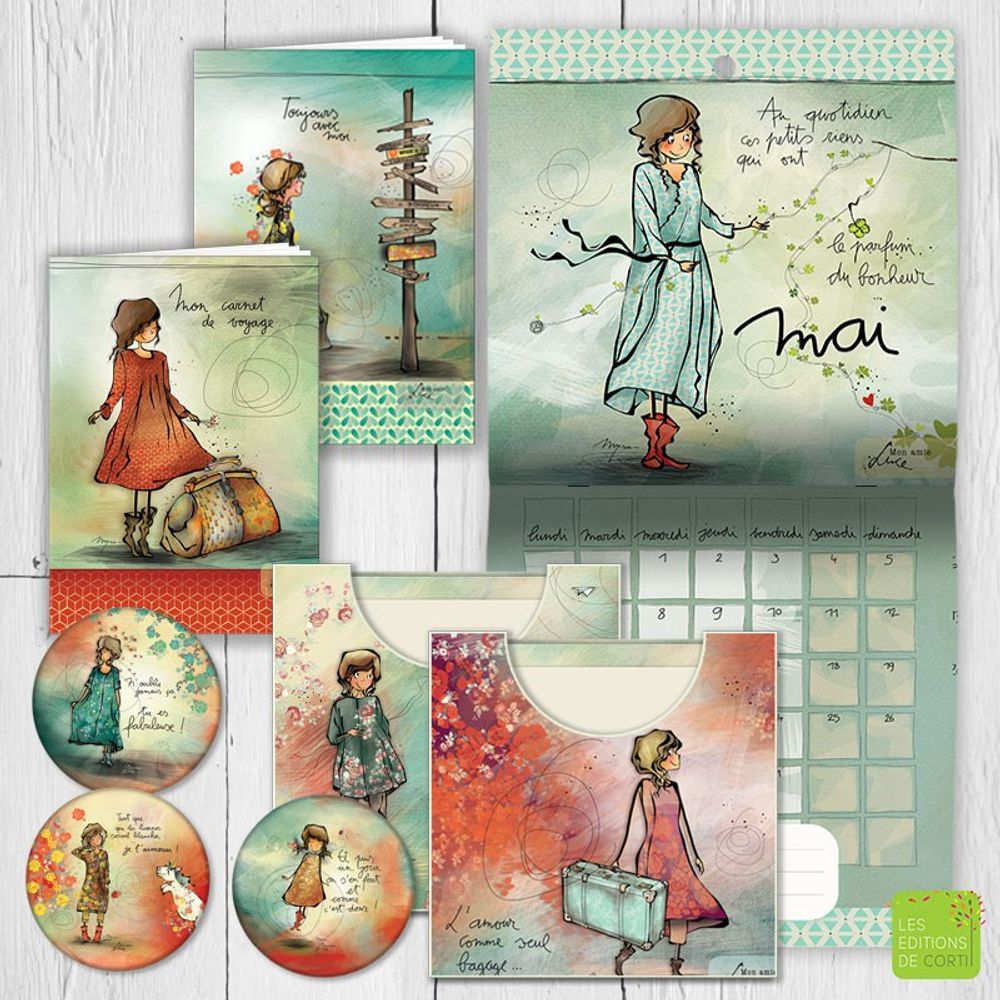 Papeterie - Collection papeterie "Mon Amie Luce" - EDITIONS DE CORTIL