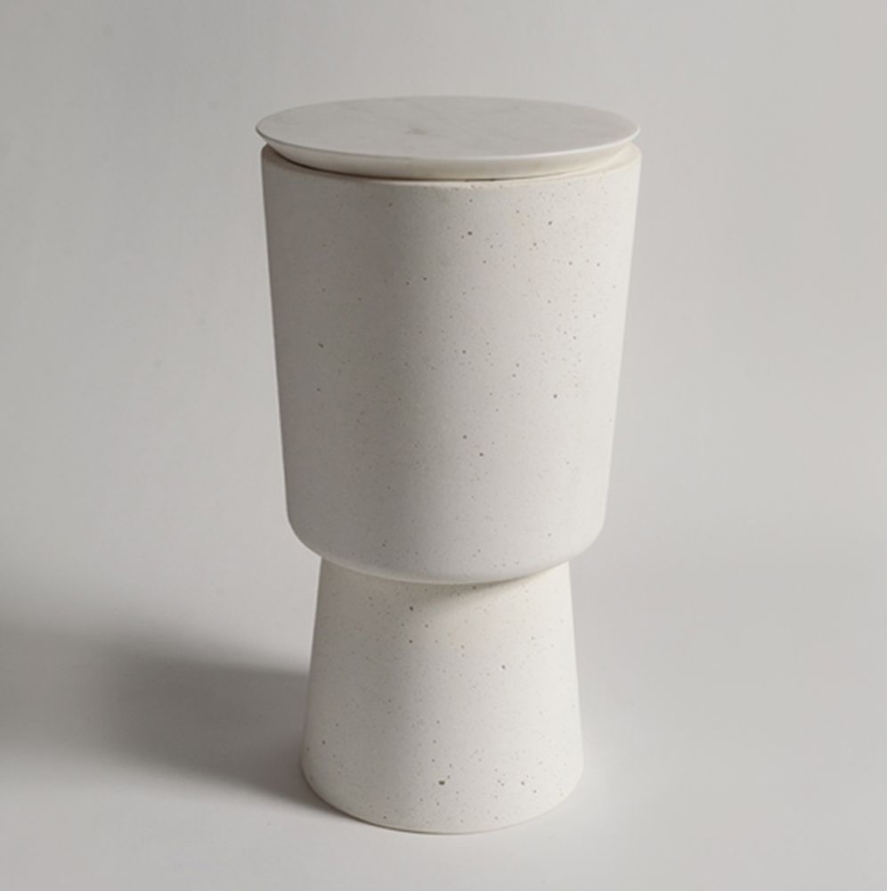 Dining Tables - PLINTH MARBLE accent table - ALENTES