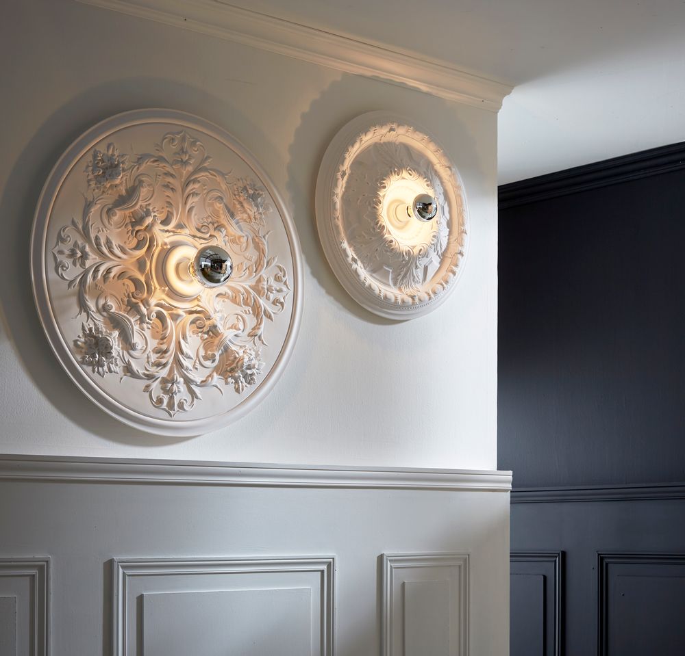 Pièces uniques - Applique murale et plafonnier en plâtre de Paris RIVOLI - RADAR INTERIOR