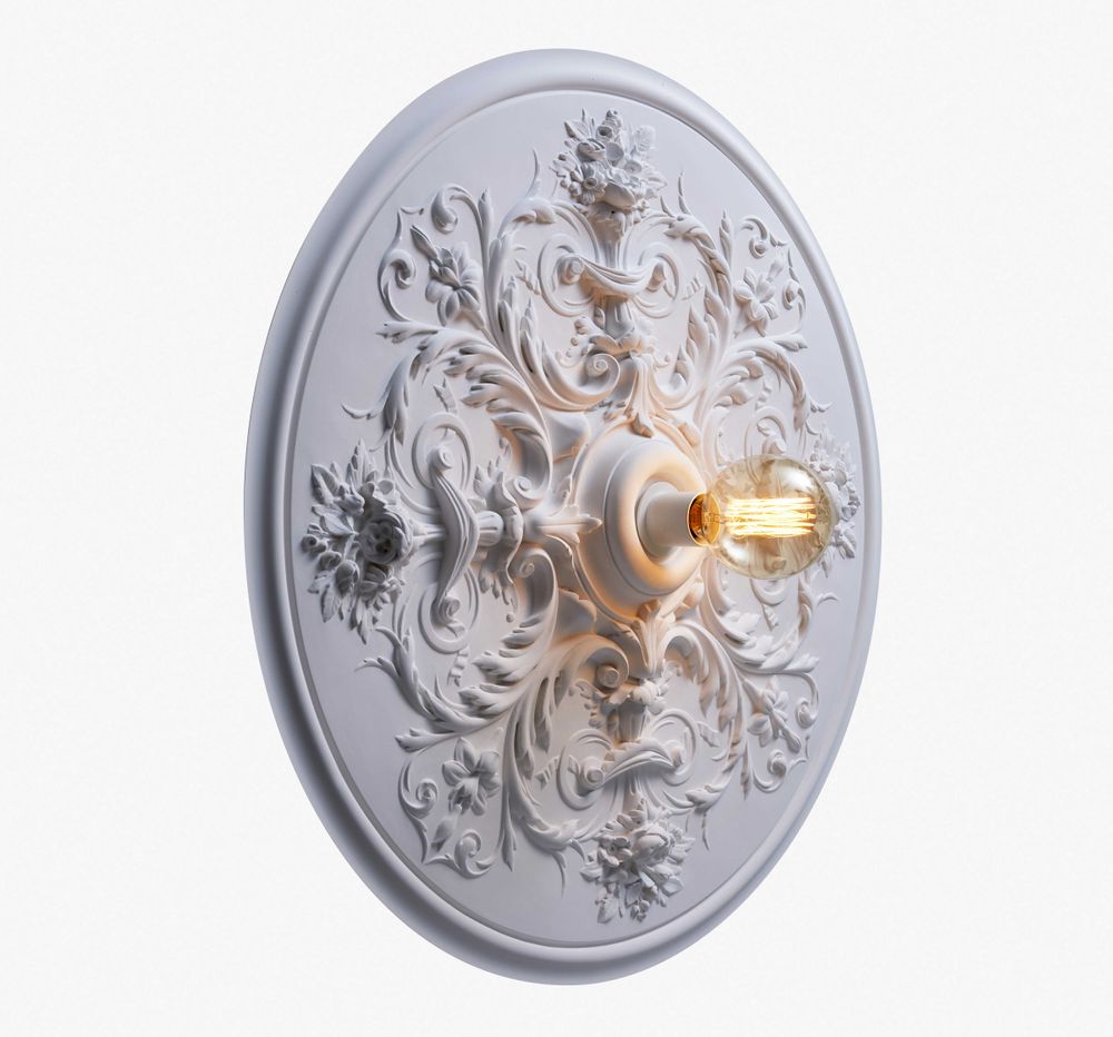 Pièces uniques - Applique murale et plafonnier en plâtre de Paris RIVOLI - RADAR INTERIOR