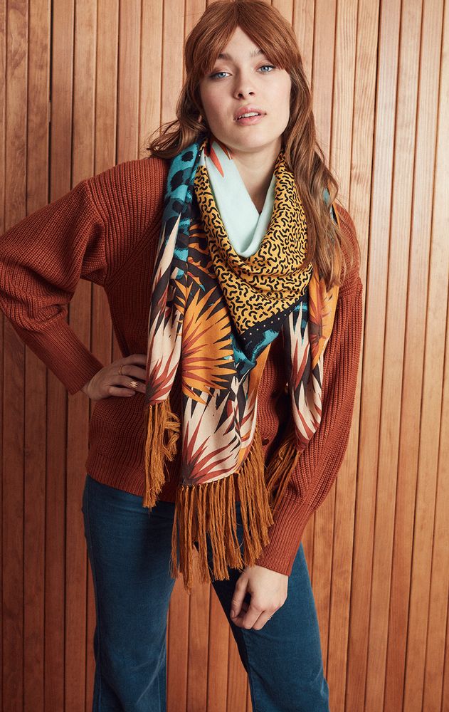 Foulards et écharpes - Foulard Léopard Ocre - HIPANEMA - AMENAPIH