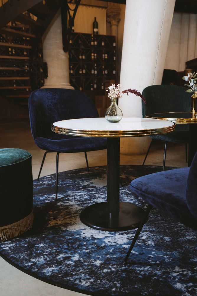 Dining Tables - Bistro table in marbled ceramic - Haussmann line • ARDAMEZ - ARDAMEZ