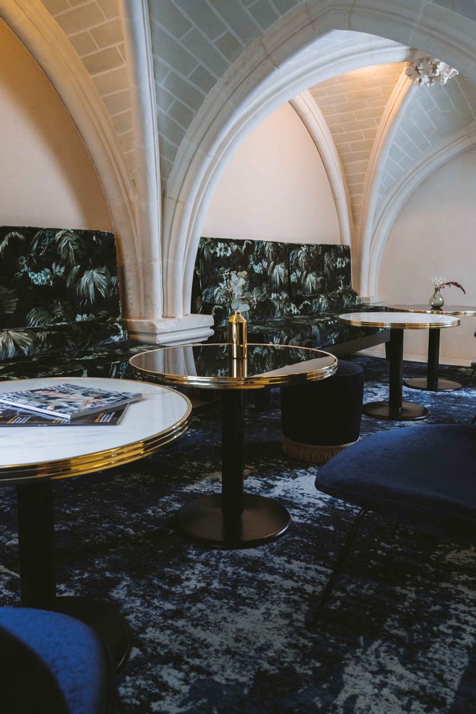 Dining Tables - Bistro table in marbled ceramic - Haussmann line • ARDAMEZ - ARDAMEZ