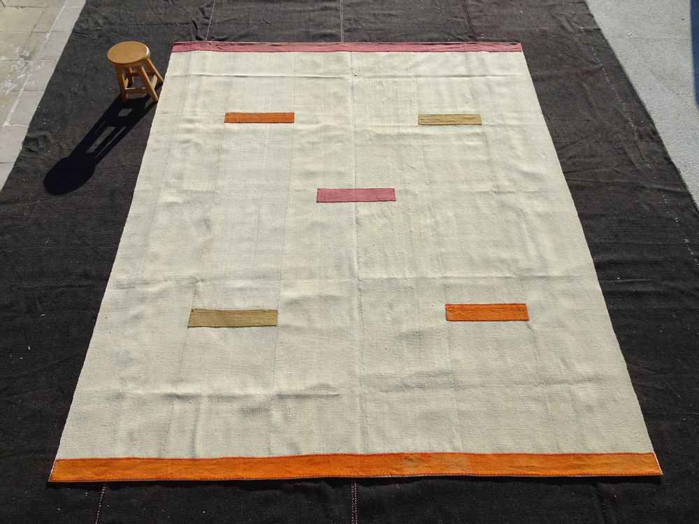 Homewear - Modern Cream Kilim Rug - AKM WOVEN KILIM